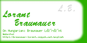 lorant braunauer business card